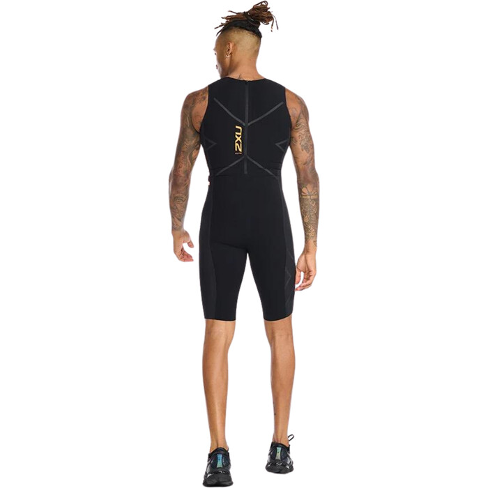 2024 2XU Mens Propel Swimskin MT6658d - Black / Turmeric